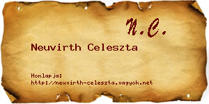 Neuvirth Celeszta névjegykártya